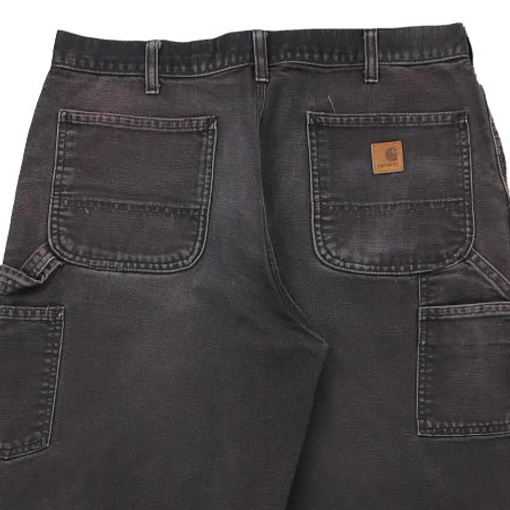 Heavily Worn Carhartt Carpenter Trousers - 34W 30L Grey Cotton