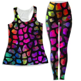 Jewel Giraffe Spots Women's Tank and Leggings Combo