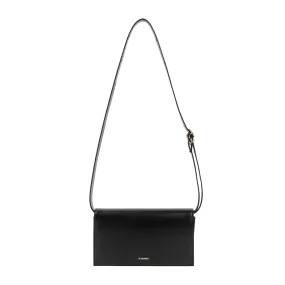 JIL SANDER Women's Black Leather All-day Buckle Handbag for SS24