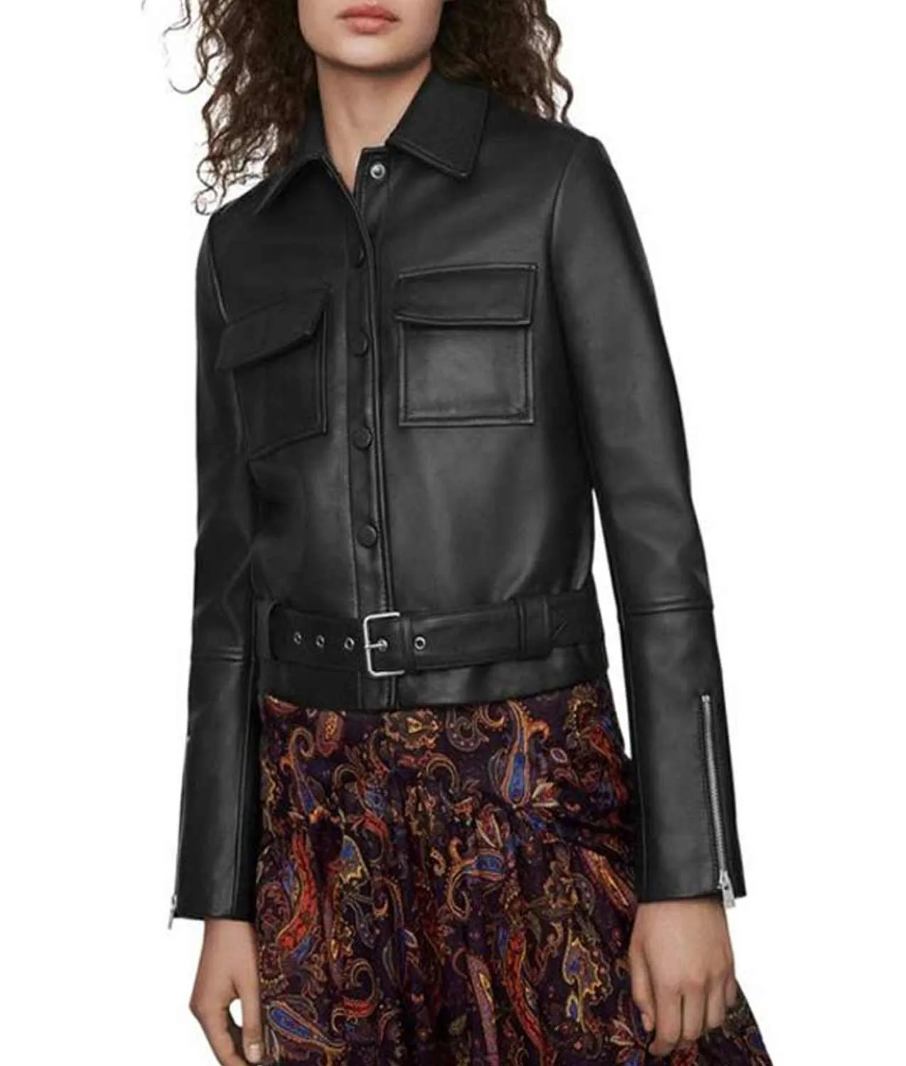 Jill Halfpenny Jodie The Drowning Black Leather Jacket | Abbraci