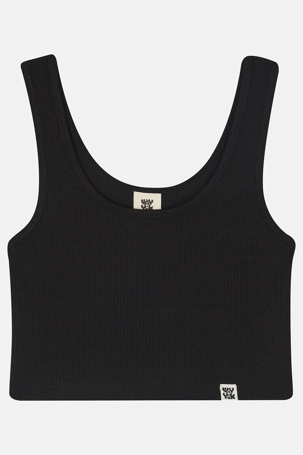 Josy Vest Top: ORGANIC COTTON & LENZING ECOVERO - Black