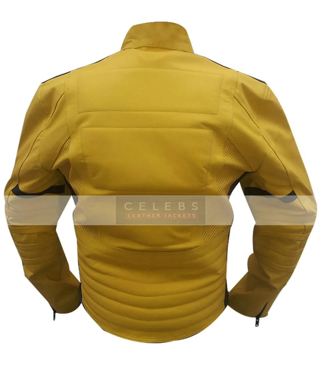 Kill Bill Uma Thurman Yellow Biker Leather Jacket