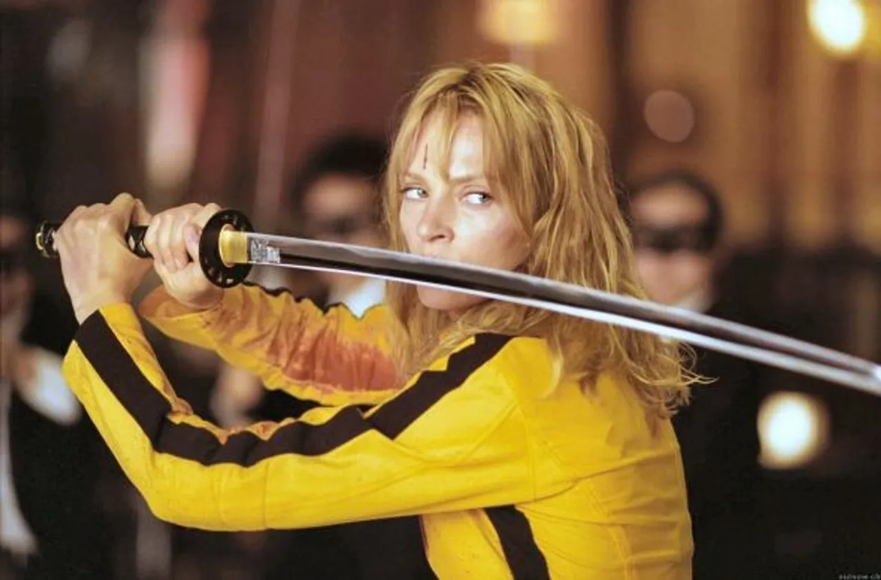 Kill Bill Uma Thurman Yellow Biker Leather Jacket