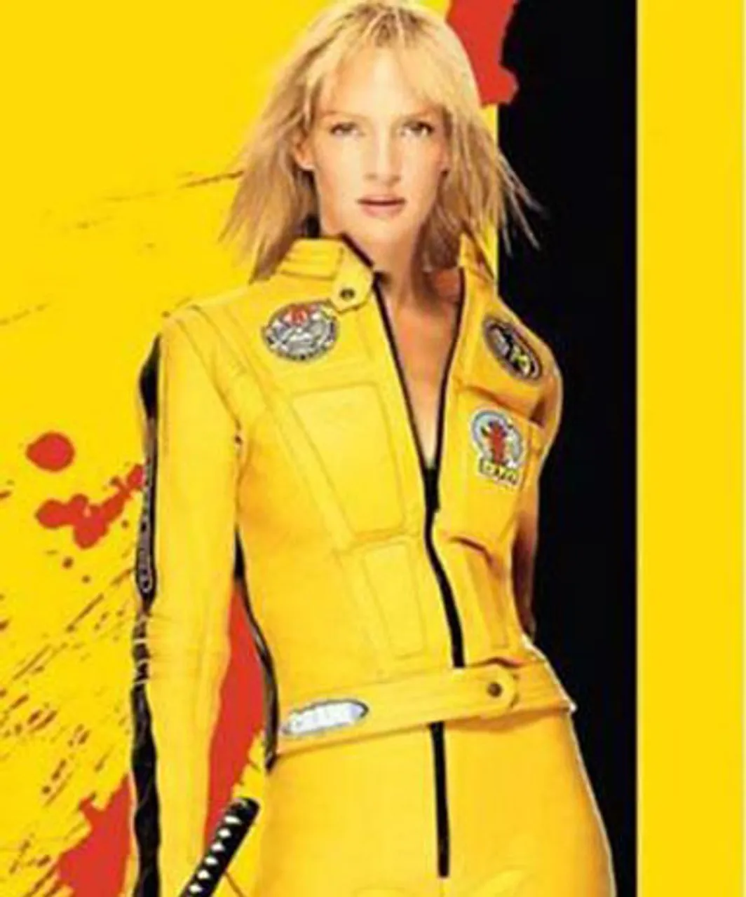 Kill Bill Uma Thurman Yellow Biker Leather Jacket