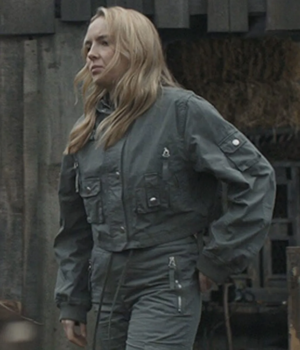 Killing Eve Season 04 Jodie Comer Grey Cropped Jacket