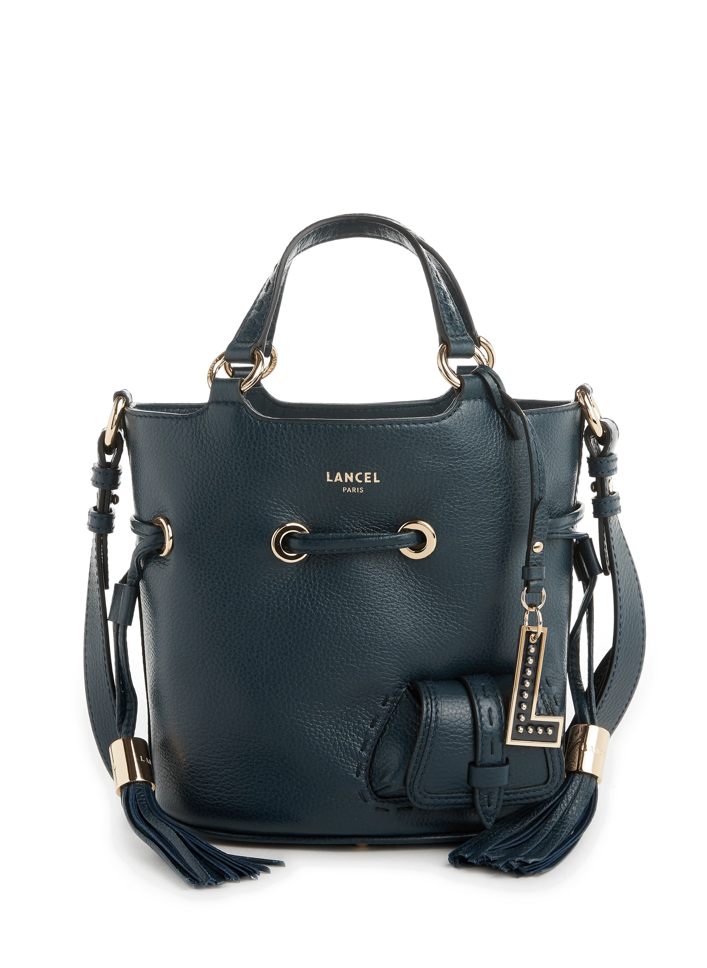 LANCEL  Premier Flirt leather bucket bag - Blue