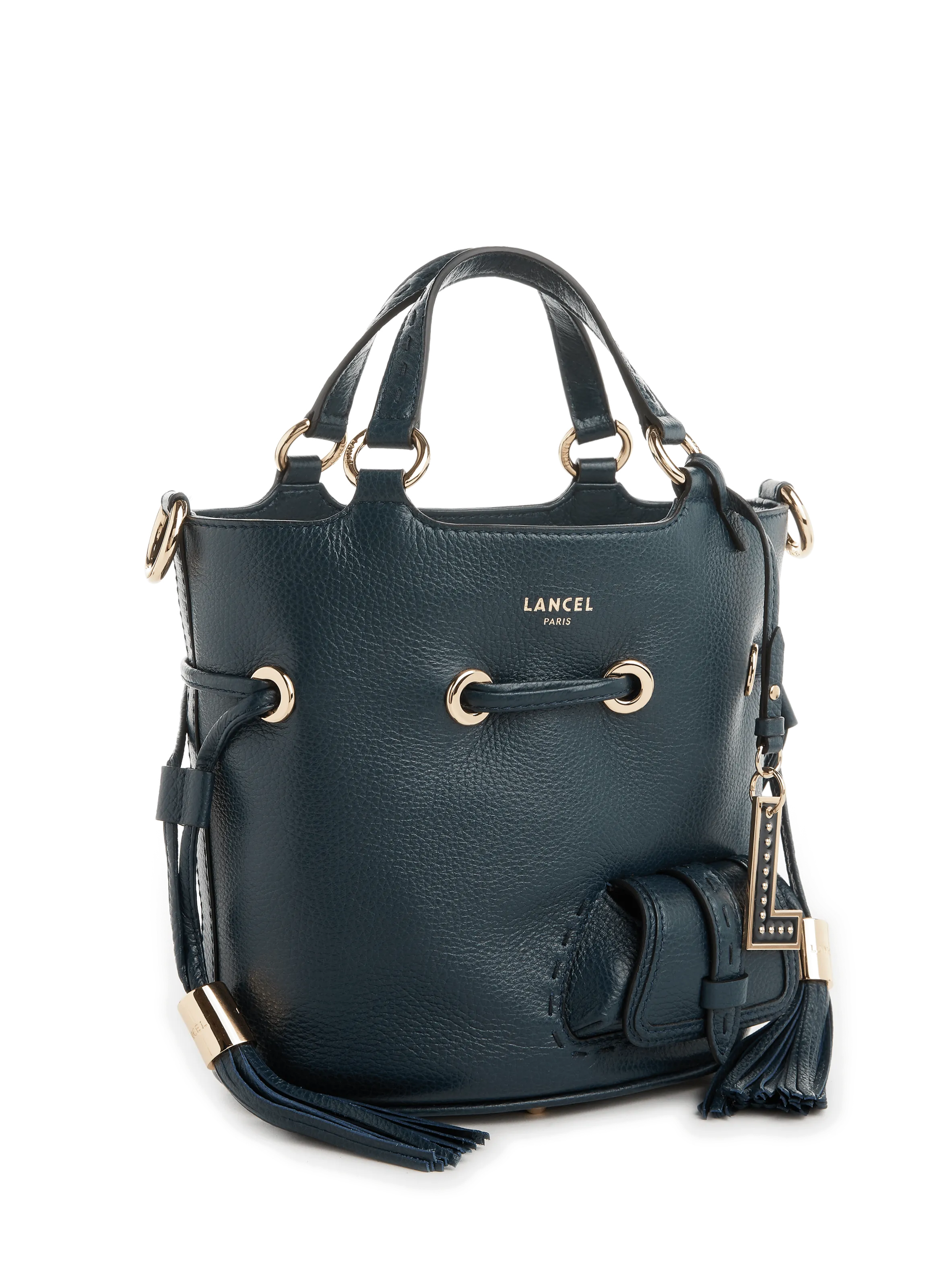 LANCEL  Premier Flirt leather bucket bag - Blue