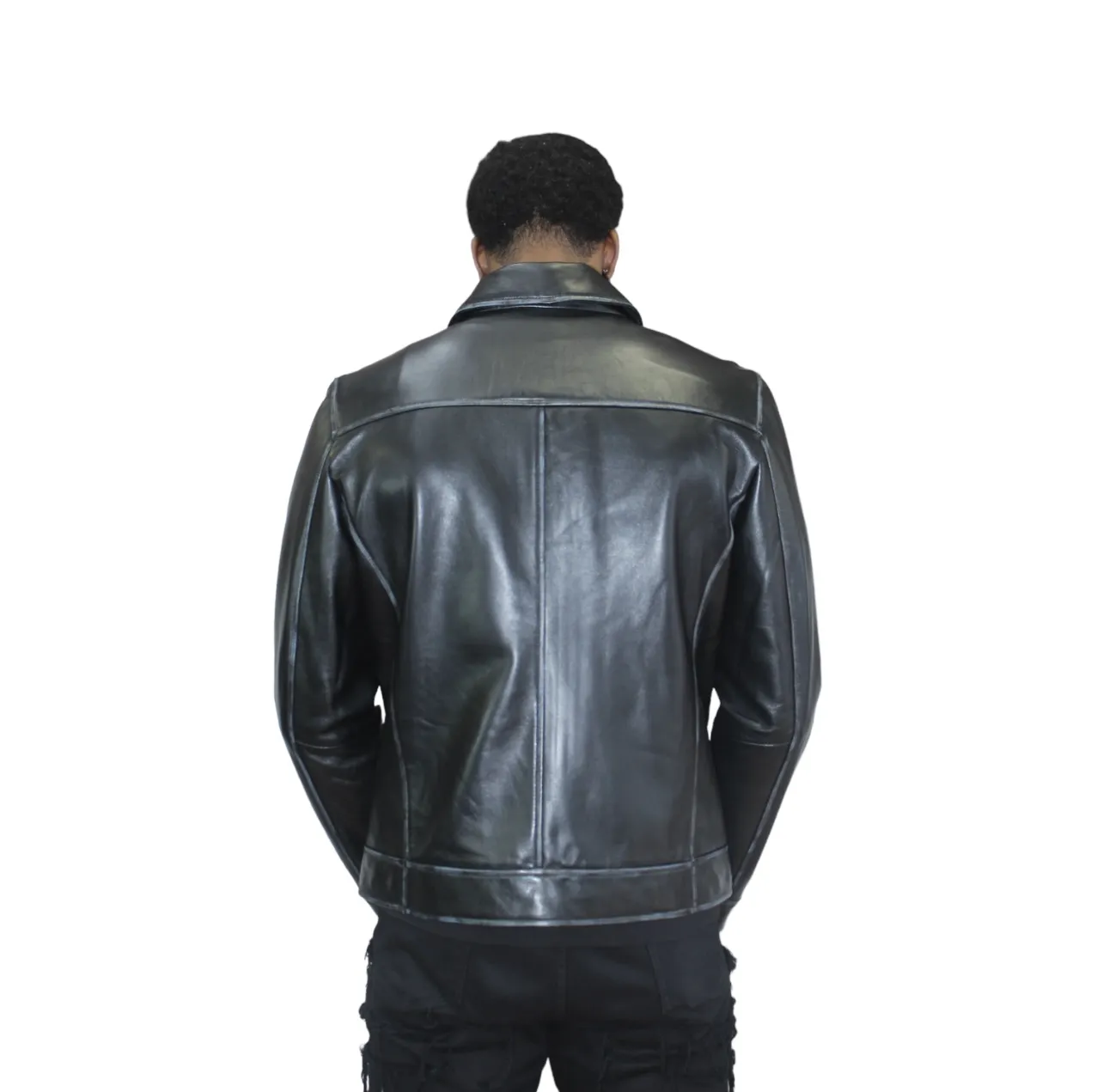 Leather Jacket with Double Zipper - Daniel's Leather