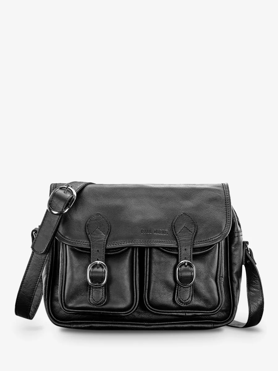 leather shoulder bag for woman Black - LeRouen Black | PAUL MARIUS