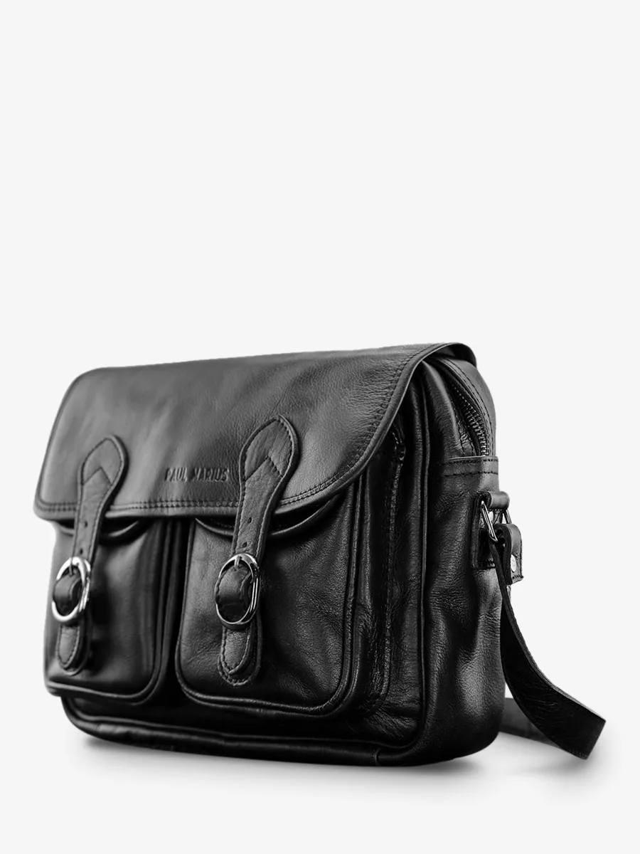 leather shoulder bag for woman Black - LeRouen Black | PAUL MARIUS