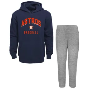 Lids Infant Navy/Heather Gray Houston Astros Play by Pullover Hoodie & Pants Set