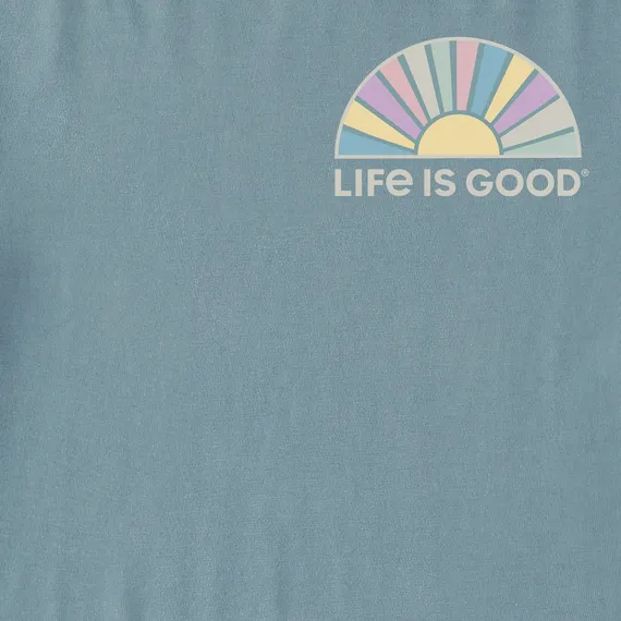 Life is Good Women's Simply True Fleece Zip Hoodie - Here Comes the Sun Spectrum