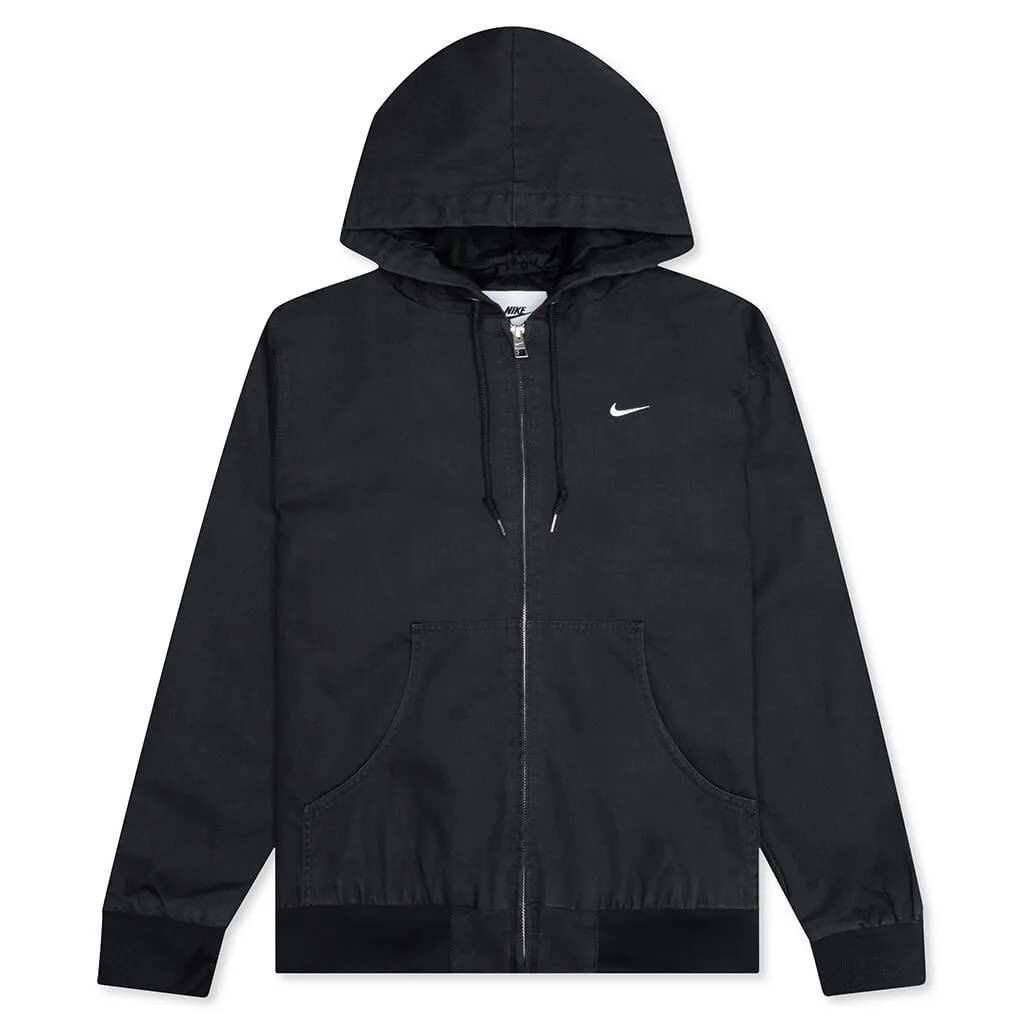 Life Padded Hooded Jacket - Off Noir/White