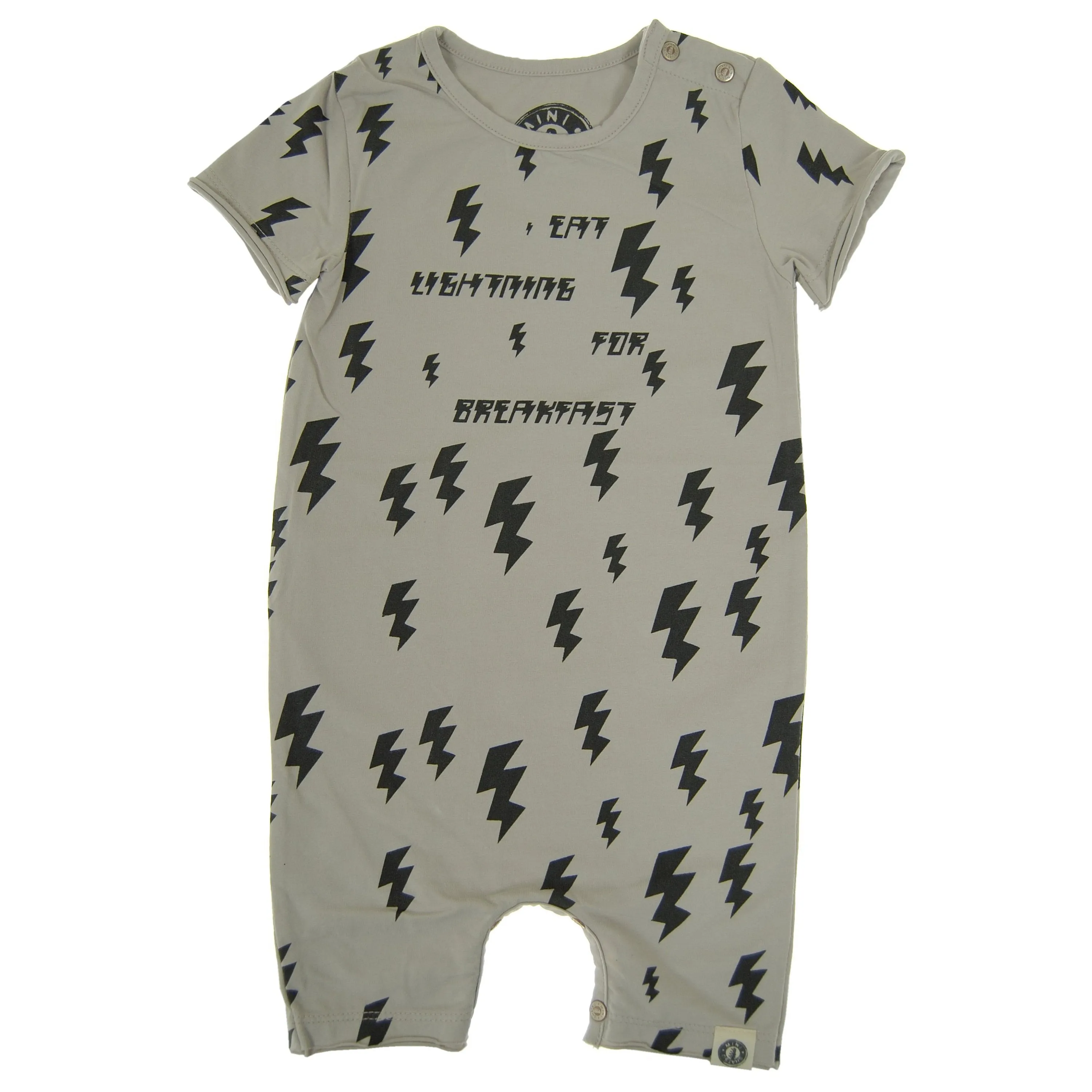 Lightning For Breakfast Baby Romper by: Mini Shatsu Essentials