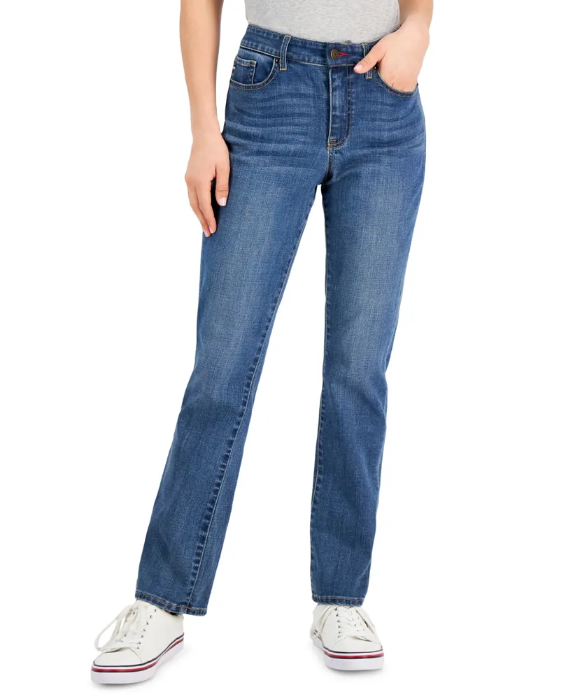 Macy's Tommy Hilfiger Women's Tribeca Th Flex Straight-Leg Jeans