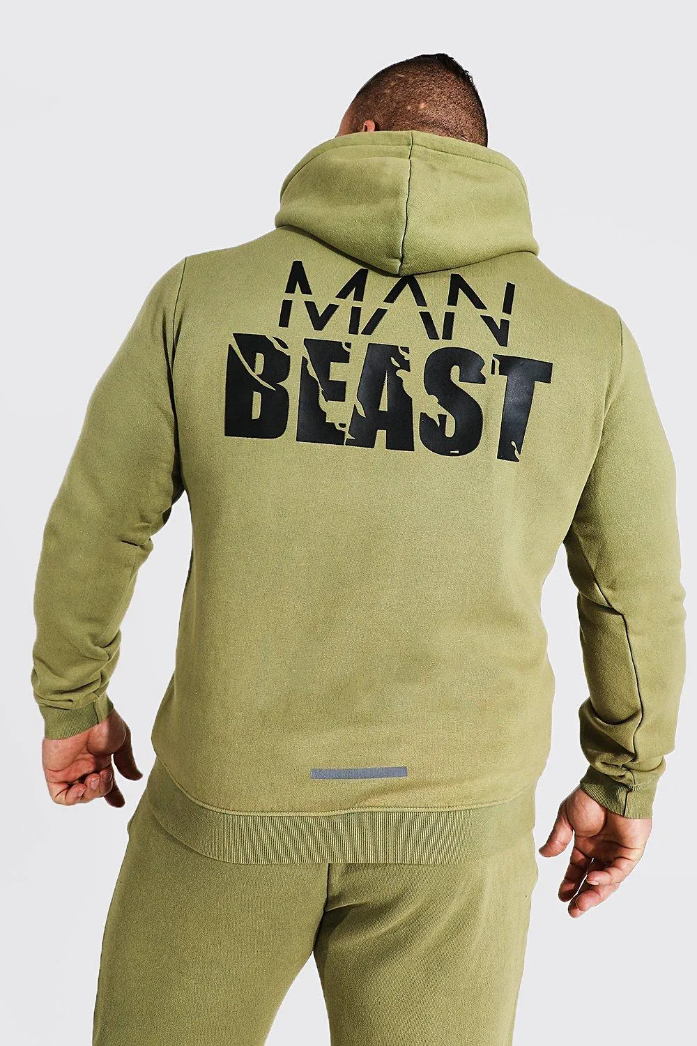 Man Active Gym X Beast Zip Through Hoodie | boohooMAN UK