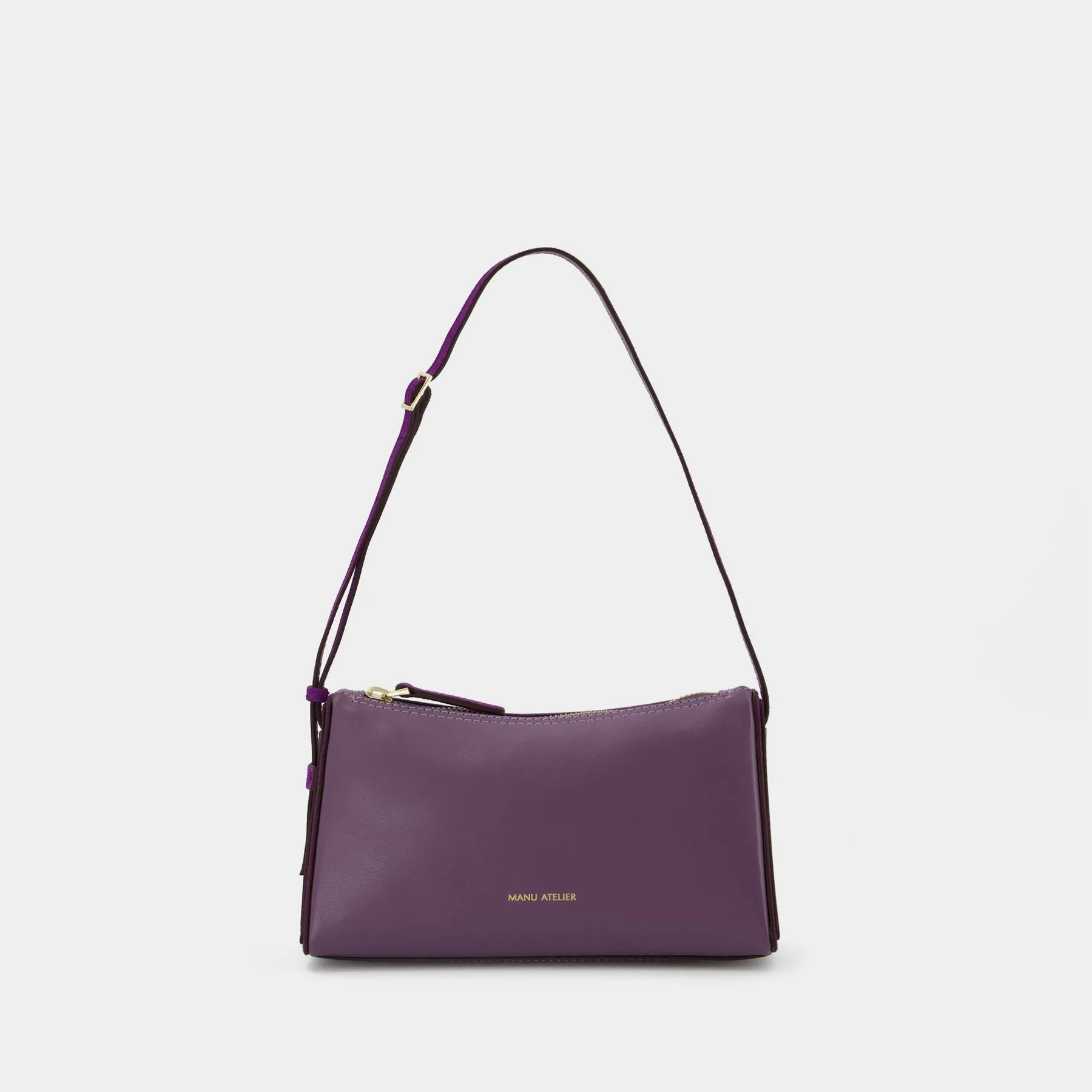 Manu Atelier  Mini Prism Hobo Bag - Manu Atelier - Steel/Purple - Leather