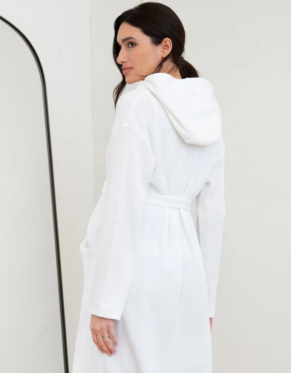 Marquesa | Cotton Hooded Waffle Maternity-To-Nursing Dressing Gown