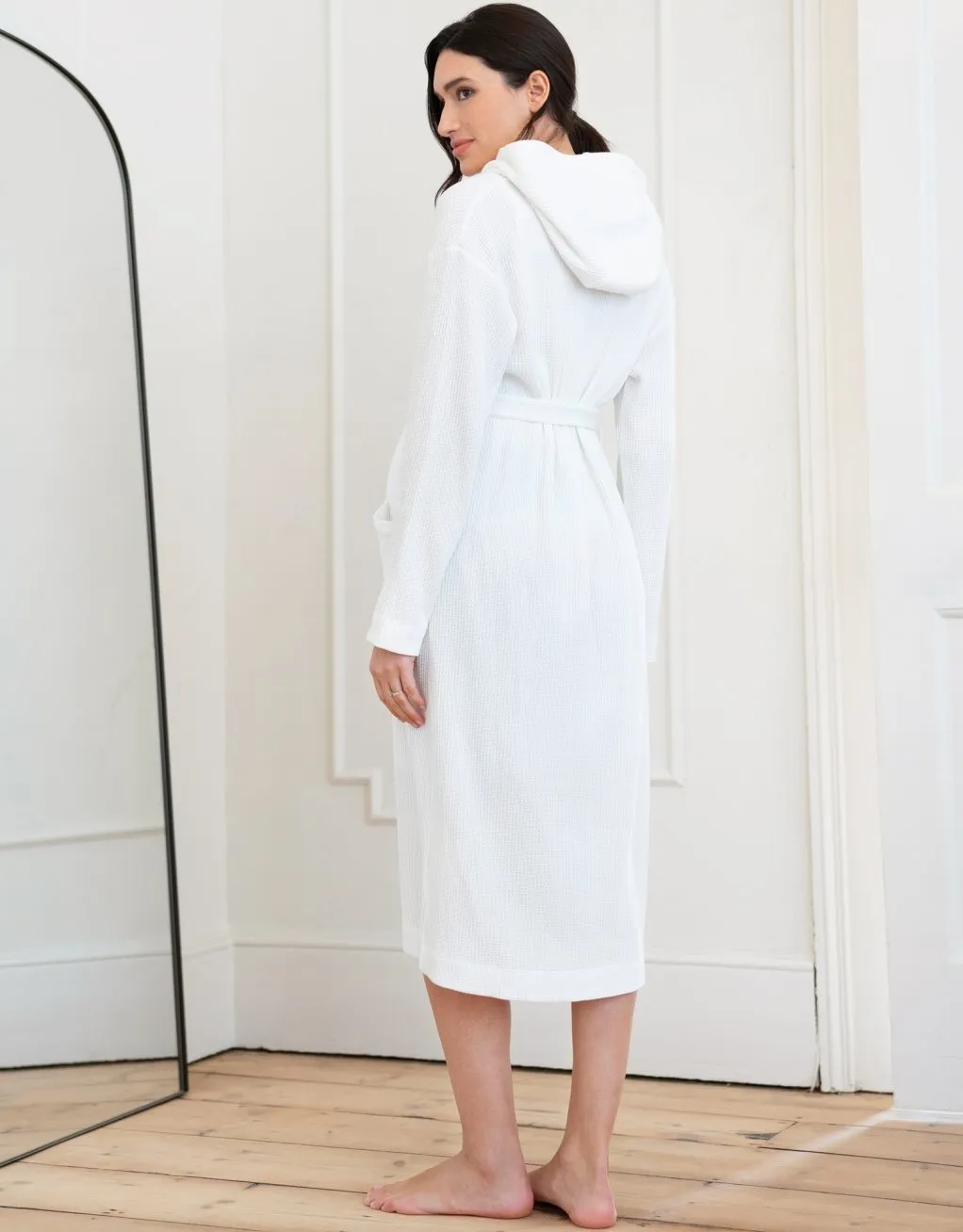 Marquesa | Cotton Hooded Waffle Maternity-To-Nursing Dressing Gown