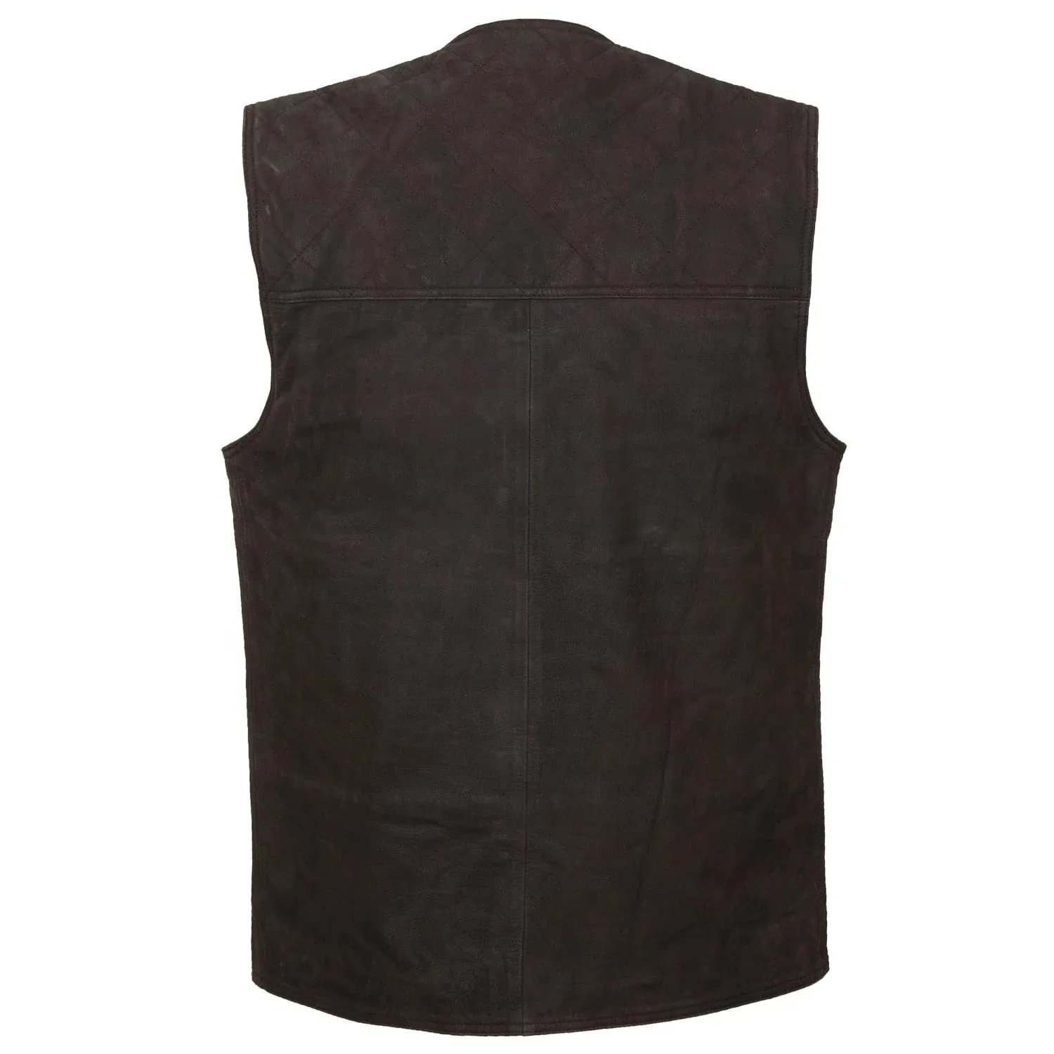 Men’s Brown Leather Military Vest