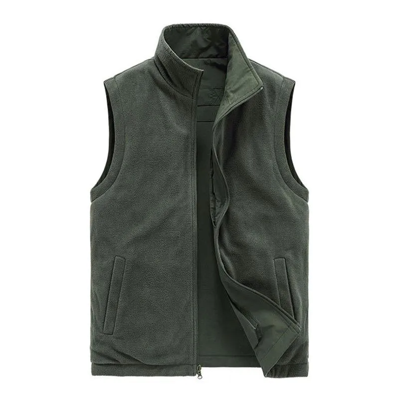 Men's Casual Reversible Polar Fleece Warm Quick Dry Vest 70897842M