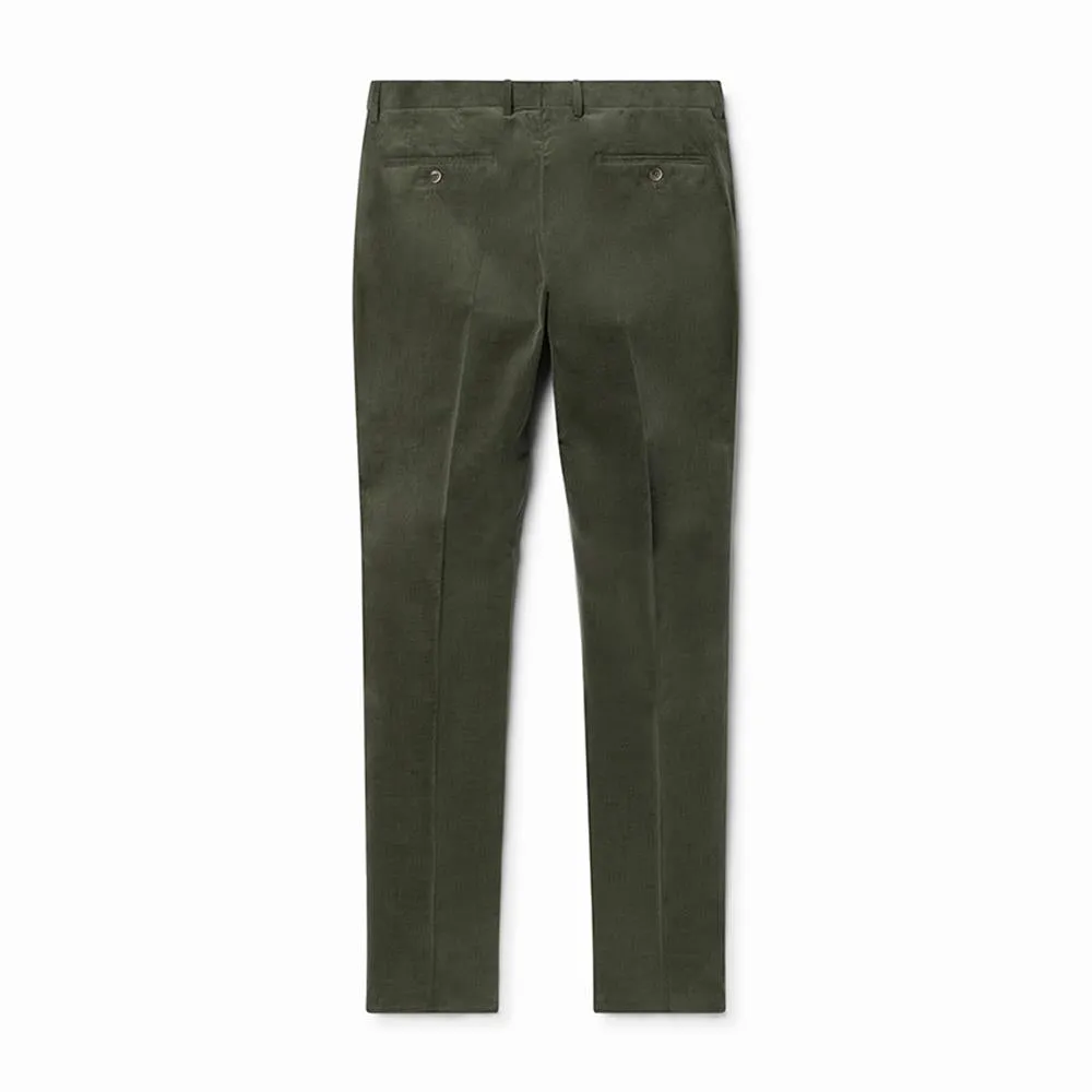 Men's Hackett, Stretch Cotton Cord Trousers in Green