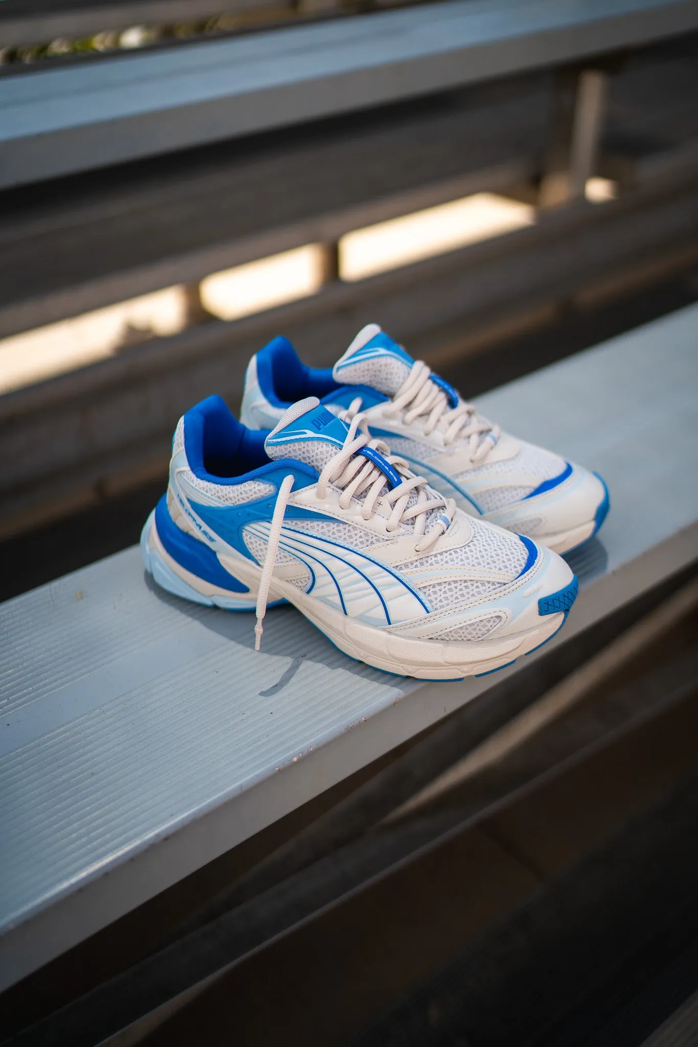 Mens Puma Velophasis Technisch (White/Azure)