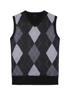 Mens Super Soft Diamond Knitted Sleeveless Vest