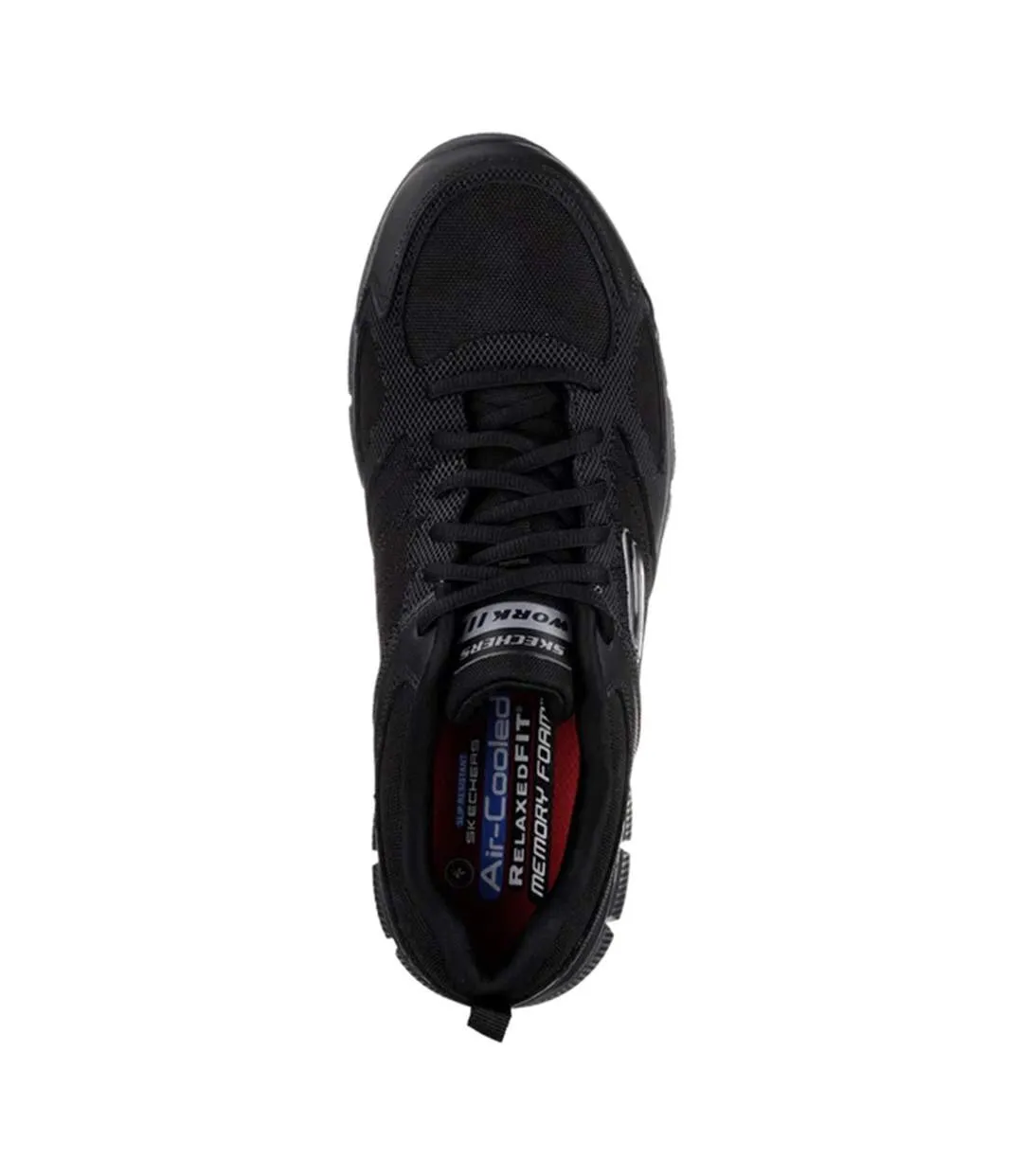 Mens telphin sanphet leather trainers black Skechers