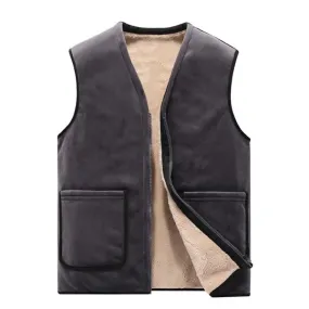 Men's V-Neck Fleece Thermal Vest 37128088X