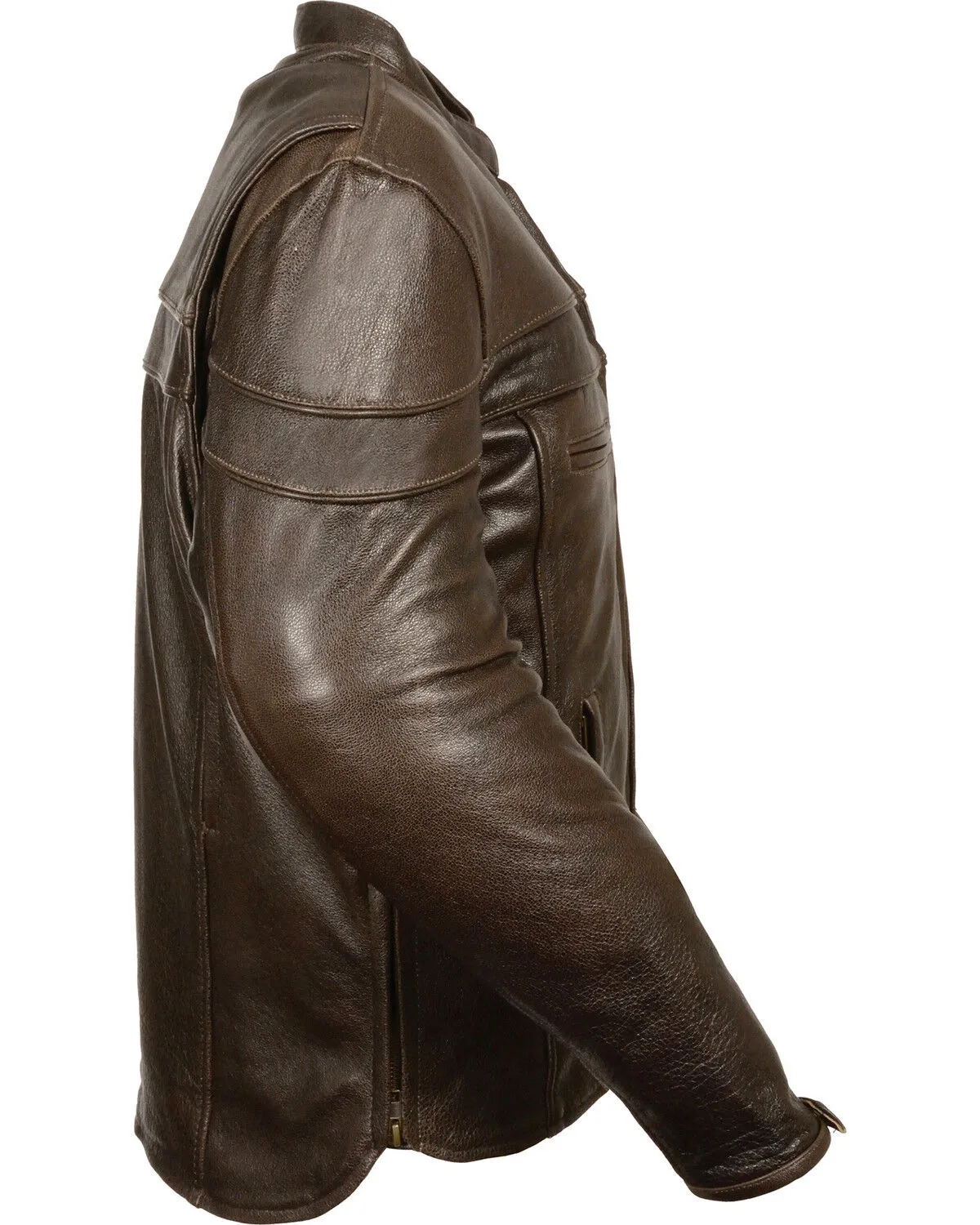 Milwaukee Leather Men's Brown Sporty Scooter Crossover Jacket