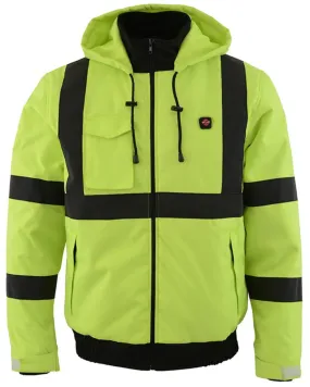 Milwaukee Leather Men's High Viz Heated Hooded Textile Jacket