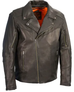 Milwaukee Leather Men's Lightweight Extra Long Biker Jacket - Big 5X