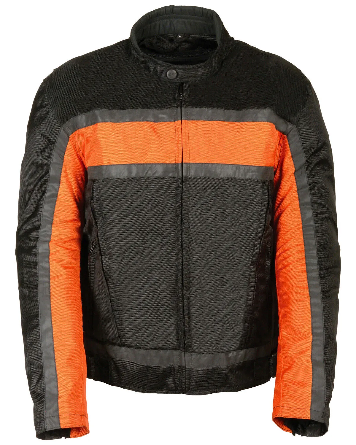 Milwaukee Leather Men's Reflective Stripe Racer Jacket - 4X