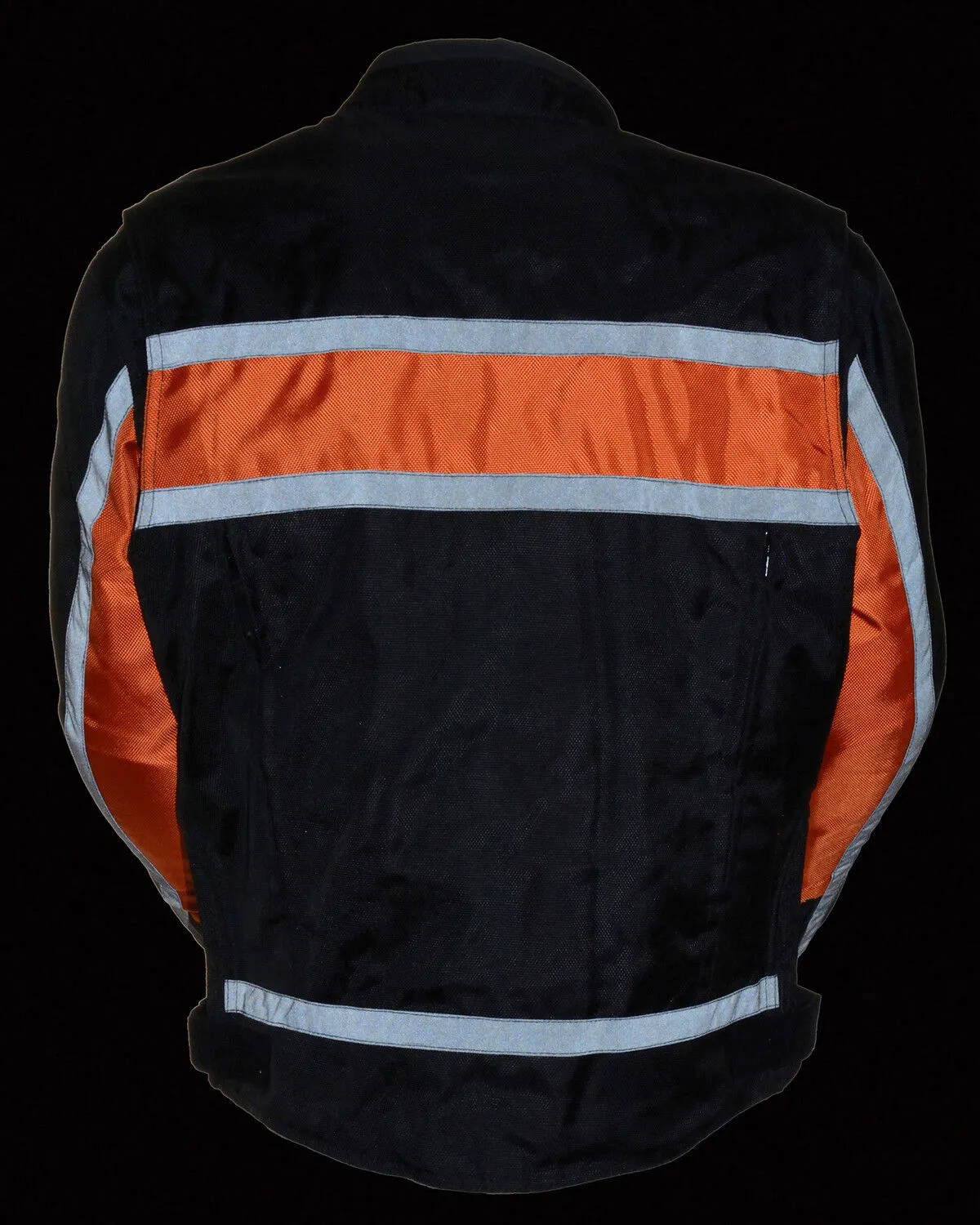 Milwaukee Leather Men's Reflective Stripe Racer Jacket - 4X