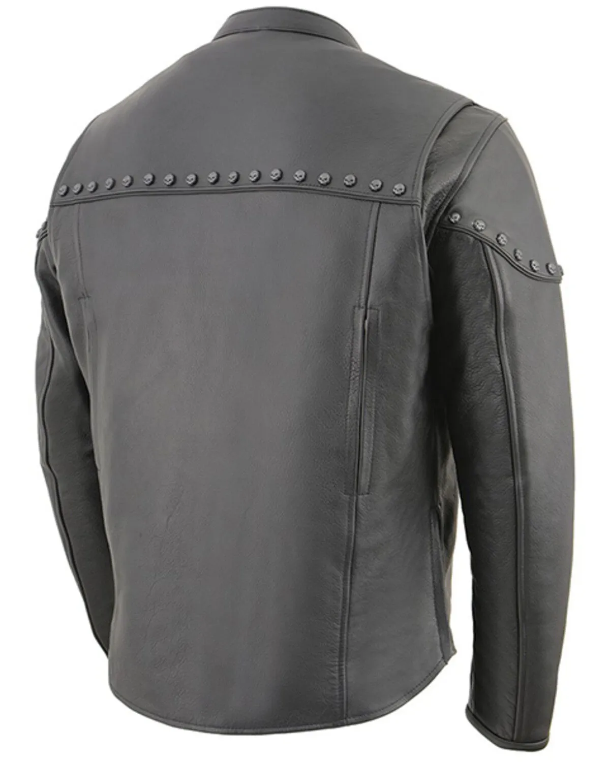 Milwaukee Leather Men's The Skelly Racer Leather Motorcycle Jacket - 3X