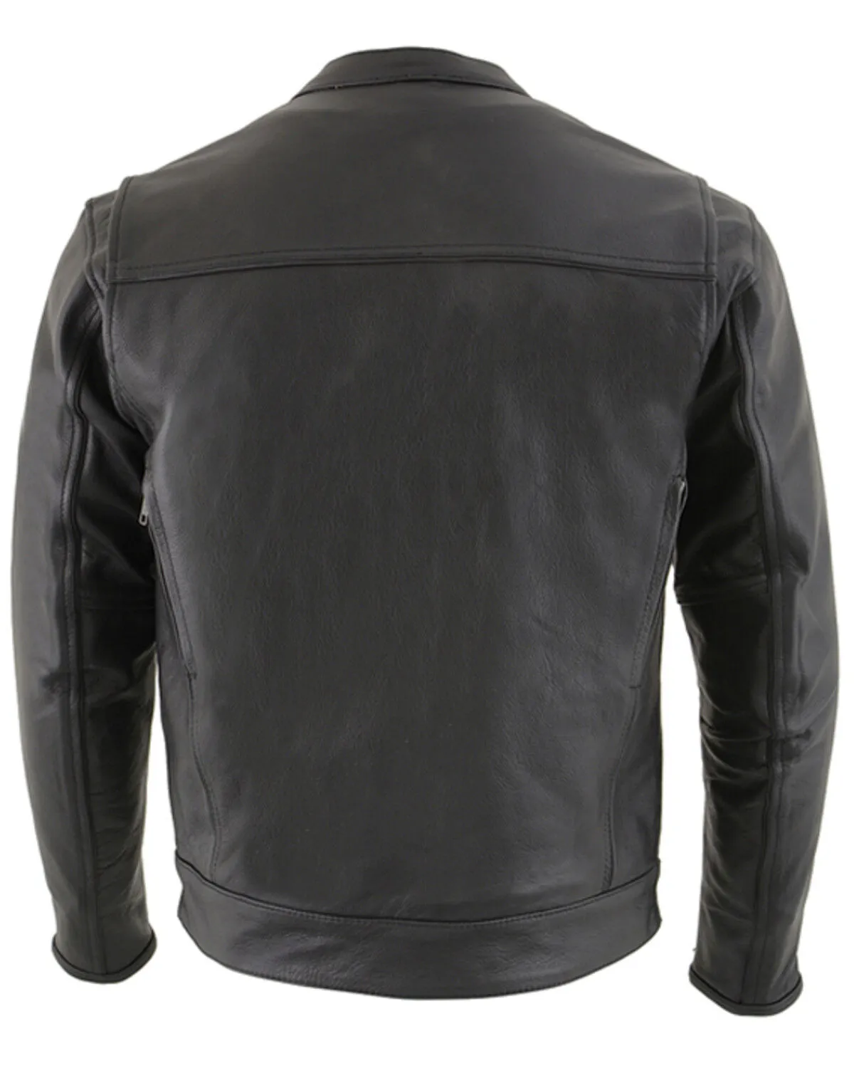 Milwaukee Leather Men's Vented Scooter Zip-Front CoolTec Leather Jacket