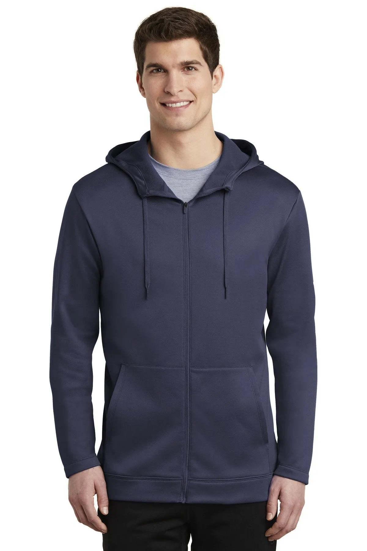 Nike ThermaFIT FullZip Fleece Custom Hoodie NKAH6259 Midnight Navy