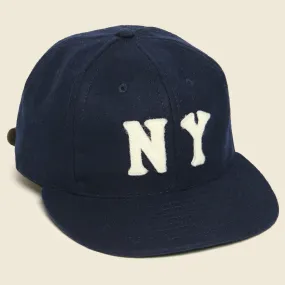 NY Black Yankees Wool Hat - Navy