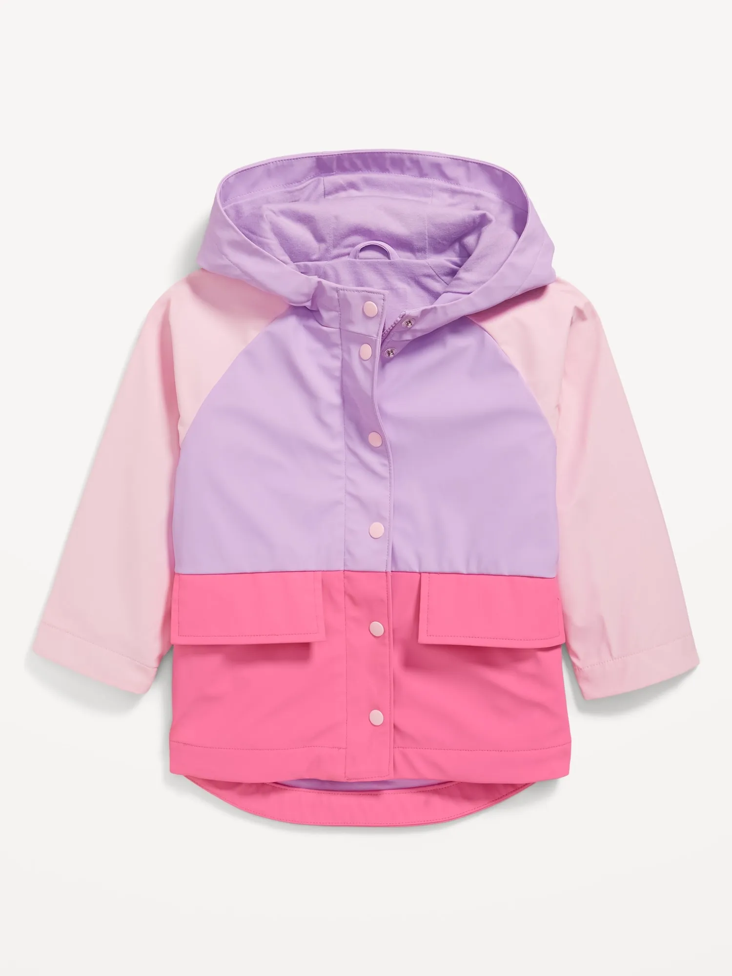 Old Navy Water-Resistant Color-Block Hooded Jacket for Toddler Girls