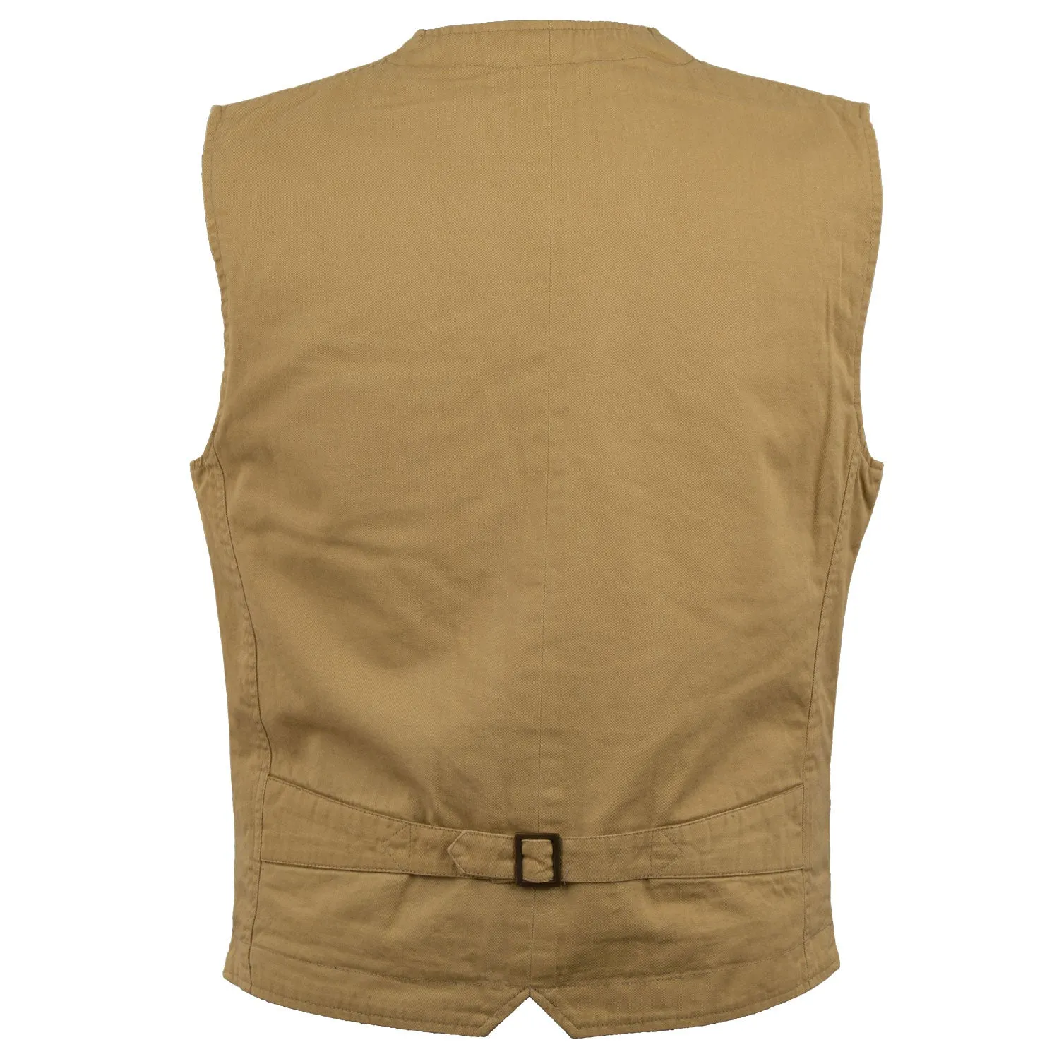 Oscar - Mens Beige Cotton Waistcoat