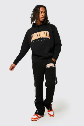 Oversized Arizona Piping Hooded Tracksuit