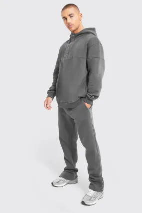 Oversized Funnel Neck Hooded Tracksuit