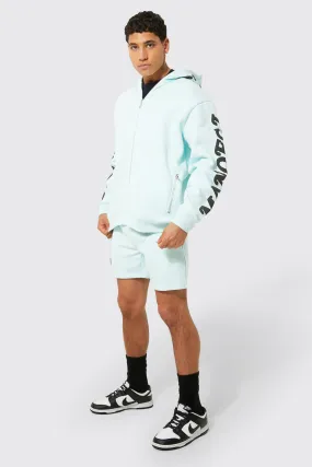 Oversized Ofcl Zip Hooded Short Tracksuit