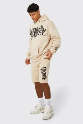 Oversized Offcl Hooded Short Tracksuit