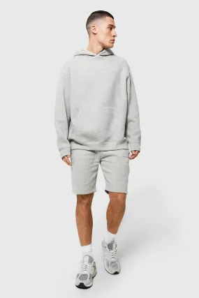 Oversized Official Man Hooded Short Tracksui