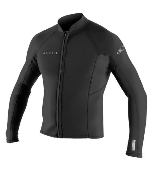 O'Neill Reactor II 1.5mm Long Sleeve Front Zip Wetsuit Jacket - Black