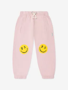 Palm Angels Girls Smiley Brush Joggers in Pink