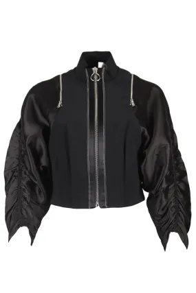 PHILLIP LIM CROPPED CREPE JACKET US 0 UK 4