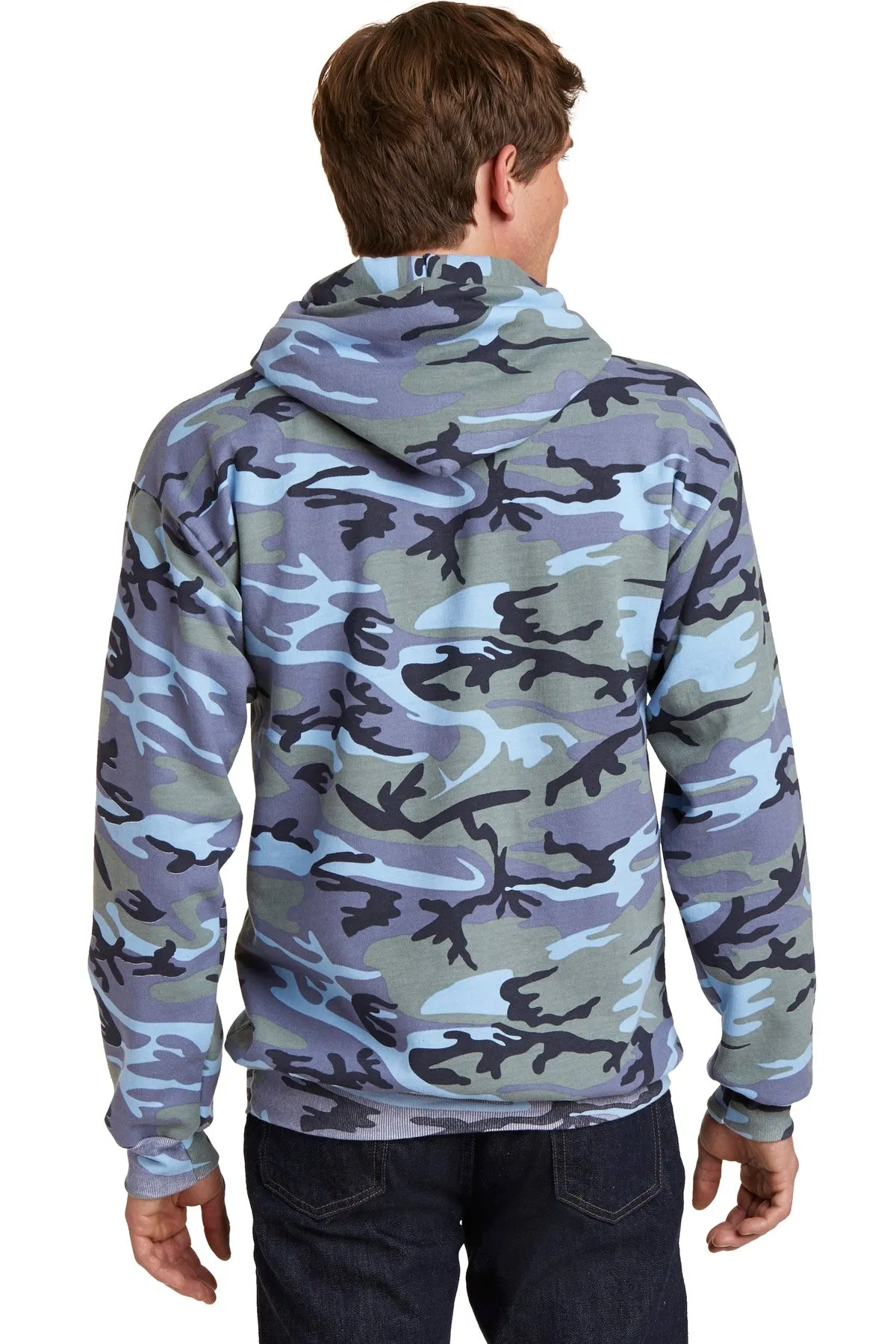 Port & Company Men's Core Fleece Camo Pullover Hooded Sweatshirt. PC78HC